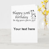 joyeux 50e anniversaire ... carte (Fleur jaune)