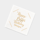 Joyeux 50e anniversaire Cinquante Nom personnalisé (Gauche)