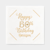 Joyeux 50e anniversaire Cinquante Nom personnalisé (Recto)