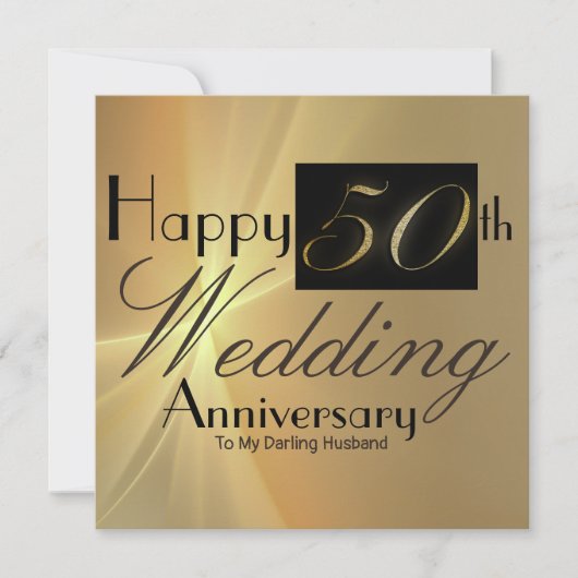 Joyeux 50e anniversaire de Mariage à ma carte de m (Devant)