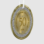 Joyeux 50e anniversaire de mariage diamants et or (devant)