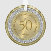 Joyeux 50e anniversaire de mariage diamants et or (dos)