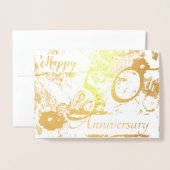 Joyeux 50e anniversaire de Mariage d'or avec carte (Devant avec enveloppe)