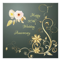 Joyeux 50e anniversaire de Mariage Photo agrandiss