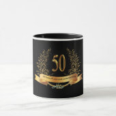 Joyeux 50e anniversaire de Mariage son café Mug (Centre)