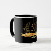 Joyeux 50e anniversaire de Mariage son café Mug (Devant gauche)