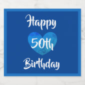 Joyeux 50e anniversaire étiquettes de bière par da (Étiquettes simples)