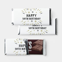 Joyeux 50e anniversaire feux d'artifice Blanc Blac