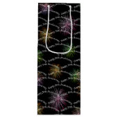 Joyeux 50e anniversaire Fireworks Vin Sac cadeau (Devant)