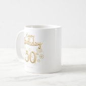Joyeux 50e Anniversaire Mug - Élégante Célébration (Devant gauche)