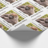 Joyeux 50e Anniversaire Papier Cadeau Gorille (Coin)