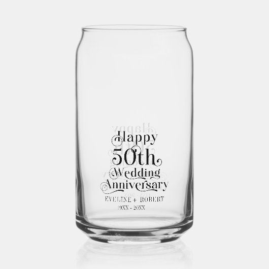 Joyeux 50ème anniversaire de Mariage Typographie n (Recto)