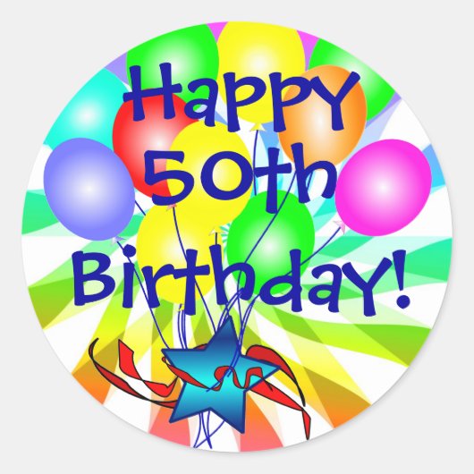 Joyeux 50ème ou ? Stickers d'anniversaire (Devant)