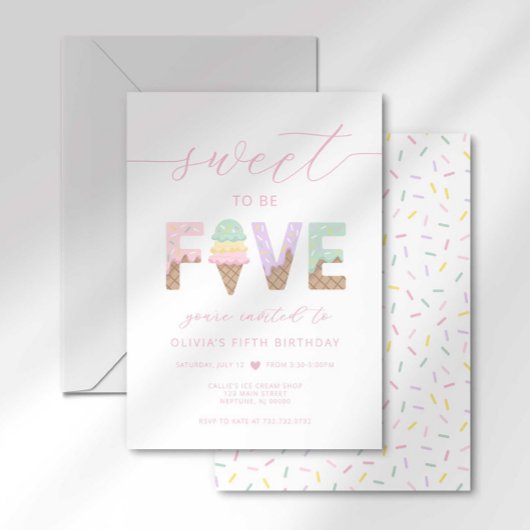 Joyeux 5 ans Invitation à une fête de glace