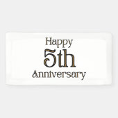 Joyeux 5e anniversaire 2x1 bannière de vinyle (Horizontal)