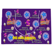 Joyeux 5e anniversaire Cadeau sac #5 pourpre (Devant)