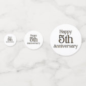 Joyeux 5e anniversaire Table Confetti (Devant)