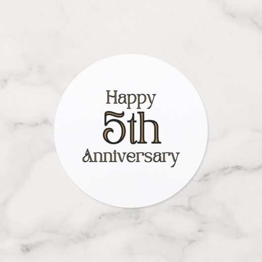 Joyeux 5e anniversaire Table Confetti (Petit recto)