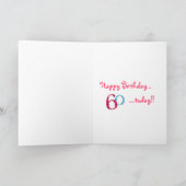 Joyeux 60e anniversaire amusant & carte de pois br (Intérieur)