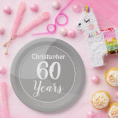 Joyeux 60e Anniversaire Assiette en Papier (Fête)