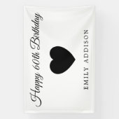 Joyeux 60e Anniversaire Bannière Blanche avec Text (Verticale)