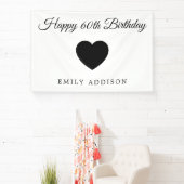 Joyeux 60e Anniversaire Bannière Blanche avec Text (Insitu)