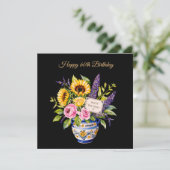Joyeux 60e Anniversaire. Carte de vœux (Debout devant)