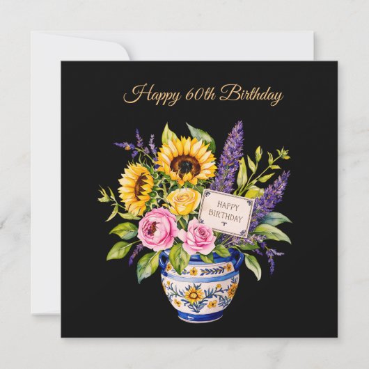 Joyeux 60e Anniversaire. Carte de vœux (Devant)
