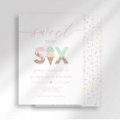 Joyeux 6 ans Fête de glace Invitation