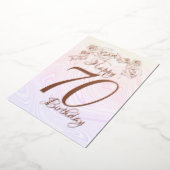 Joyeux 70e anniversaire avec Gold Foil Carte de va (Rotation)