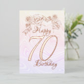 Joyeux 70e anniversaire avec Gold Foil Carte de va (Debout devant)