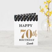 joyeux 70e anniversaire carte de voeux (Fleur jaune)