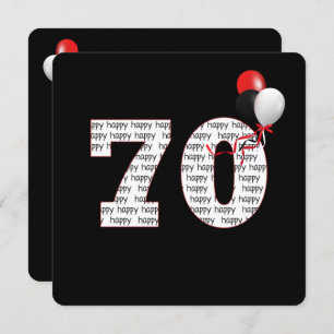 Joyeux 70e anniversaire sur Invitation noire