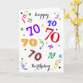 Joyeux 70e anniversaire - Wowza! Carte de vœux pli (Fleur jaune)