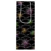 Joyeux 75e anniversaire Fireworks Vin Sac cadeau (Devant)