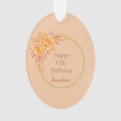 Joyeux 75e anniversaire Grandma Gold cadre géométr (devant)