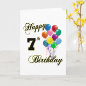 Joyeux 7e anniversaire cartes postales et cartes d (Fleur jaune)