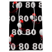 Joyeux 80e anniversaire Ballons moyen cadeau sac (Dos)