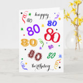 Joyeux 80e anniversaire - Wowza! Carte de vœux pli (Fleur jaune)