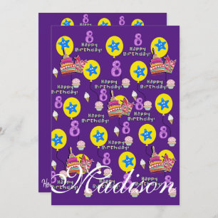 Joyeux 8e anniversaire Invitation Anniversaire #8 