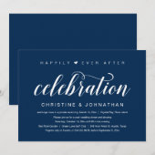 Joyeux À Jamais, Invitation De Fête De Mariage En  (Devant / Derrière)