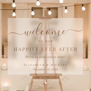 Joyeux À Tout Jamais Or Mariage Bienvenue givré