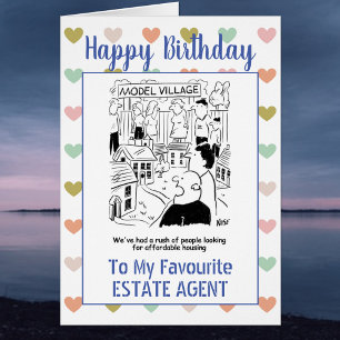 Joyeux agent immobilier d'anniversaire