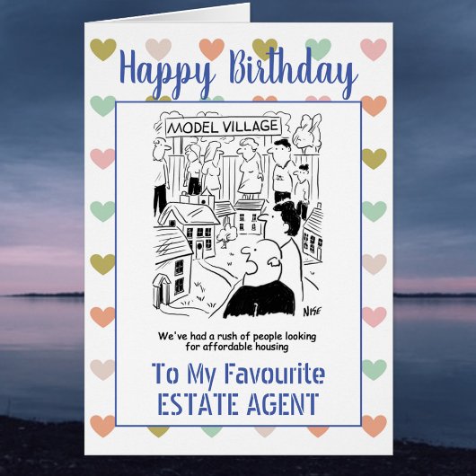 Joyeux agent immobilier d'anniversaire