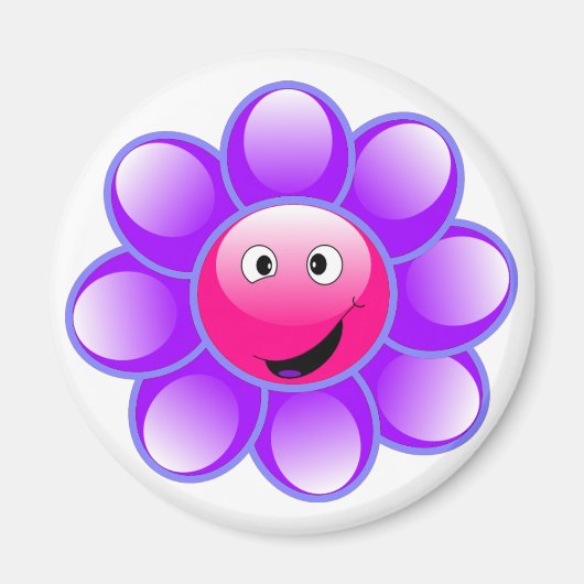 Joyeux aimant à fleur de visage (Devant)
