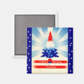 Joyeux Aimant américain Patriotique Tree Magnet (Recto/Verso)