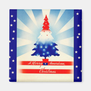 Joyeux Aimant américain Patriotique Tree Magnet