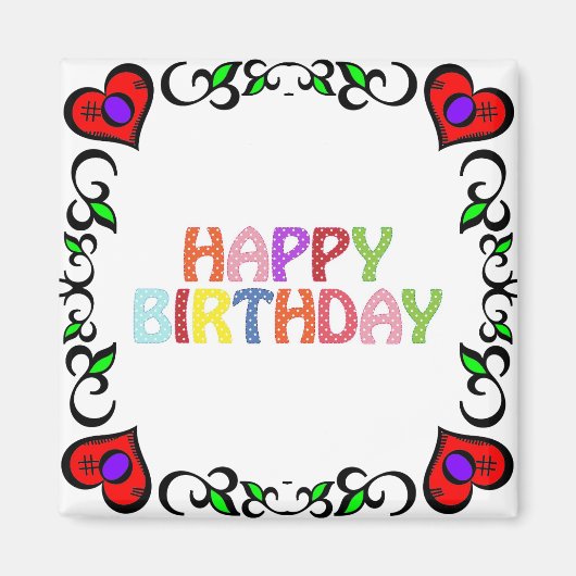 Joyeux Aimant Anniversaire (Devant)