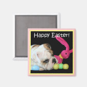 Joyeux Aimant Chien de Pâques (Recto/Verso)