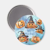 Joyeux aimant Citrouille Halloween (Recto/Verso)